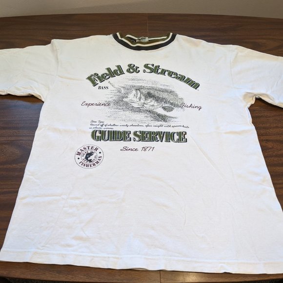 Field and Stream Shirts Vtg 9s Field Stream Bass Fishing Graphic
